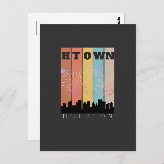 houston texas space city post card briefkaart (Voorkant / Achterkant)