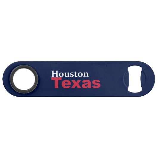 Houston, Texas Speed Bottle Opener Speed Flessenopener (Achterkant Horizontaal)
