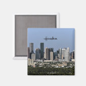 Houston, Texas stadsgezicht Magneet (Voorkant / Achterkant)