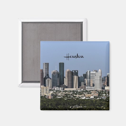 Houston, Texas stadsgezicht Magneet (Voorkant / Achterkant)