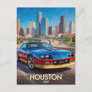 Houston Texas stedelijke wegprestaties 1989 Briefkaart