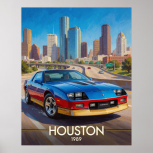 Houston Texas stedelijke wegprestaties 1989 Poster