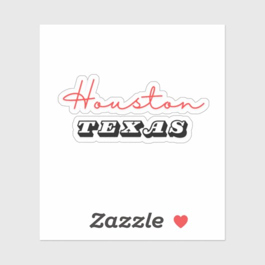 Houston Texas Sticker (Vel)