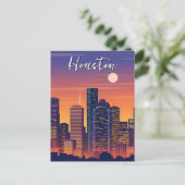 Houston Texas Travel Briefkaart (Staand voorkant)