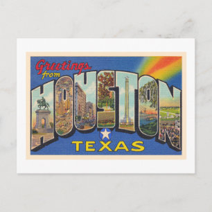 Houston Texas TX groot Briefkaart