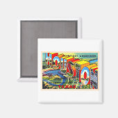 Houston Texas TX  groot Briefkaart Magneet (Voorkant / Achterkant)