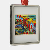Houston Texas TX  groot Briefkaart Metalen Ornament (Rechts)