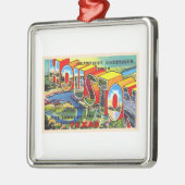 Houston Texas TX  groot Briefkaart Metalen Ornament (Links)