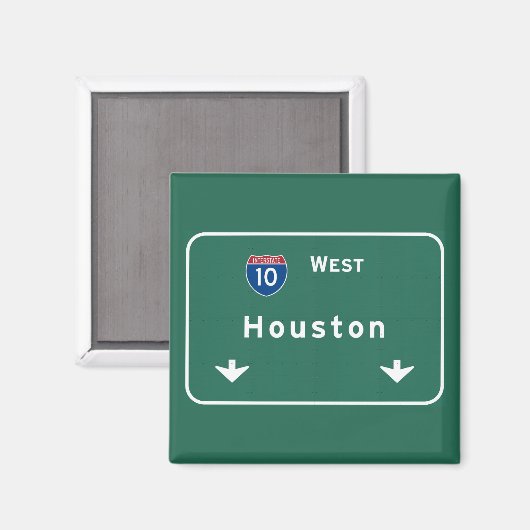 Houston Texas Tx Interstate Highway Freeway Road: Magneet (Voorkant / Achterkant)