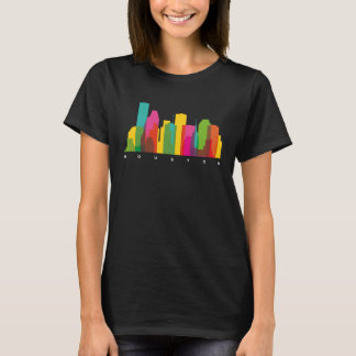 Houston Texas USA skyline silhouet omtrek schets T-shirt