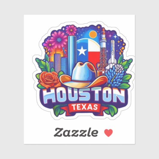 Houston, Texas, Verenigde Staten Sticker (Vel)