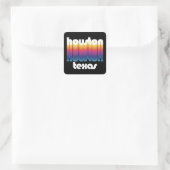 Houston, Texas Vierkante Sticker (Tas)