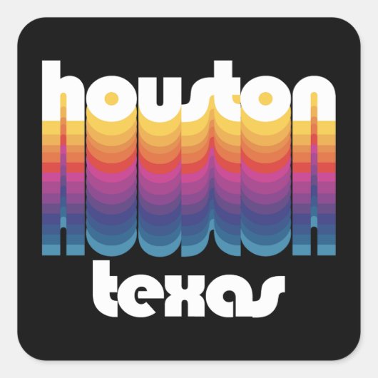 Houston, Texas Vierkante Sticker (Voorkant)