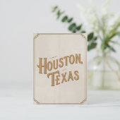 Houston Texas Vintage Briefkaart (Staand voorkant)