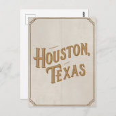 Houston Texas Vintage Briefkaart (Voorkant / Achterkant)