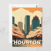 Houston Texas vintage Briefkaart (Voorkant / Achterkant)
