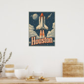 Houston, Texas Vintage Poster (Keuken)