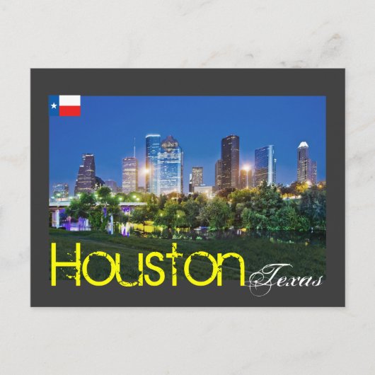 Houston, Texas, VS Briefkaart (Voorkant)