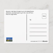 Houston, Texas, VS Briefkaart (Achterkant)