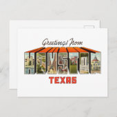 Houston TX Briefkaart (Voorkant / Achterkant)