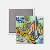 Houston TX Magneet (Voorkant / Achterkant)