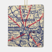 Houston TX Map Keramisch Ornament (Links)