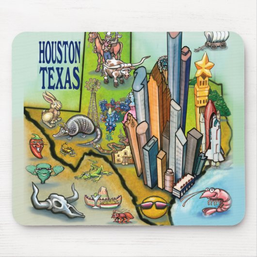 Houston TX Muismat (Voorkant)