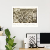 Houston, TX Panoramic Map - 1912 Poster (Thuiskantoor)