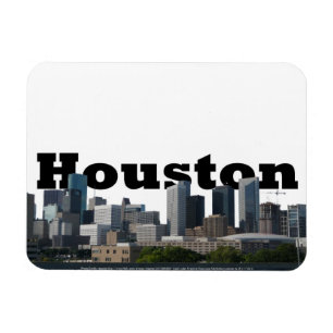 Houston TX Skyline Magnet met Houston in de Sky Magneet
