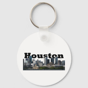 Houston, TX Skyline met Houston in de hemel Sleutelhanger