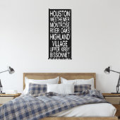 Houston | Typografie Canvas Afdruk (Insitu (Slaapkamer))