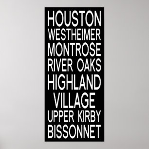Houston Typografie Poster