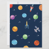 Houston We Have A Boy Outer Space Invitation Baby  (Achterkant)