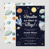 Houston We hebben een Baby shower Kaart (Voorkant / Achterkant)