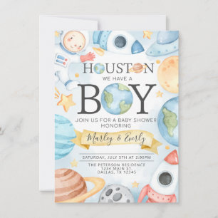 Houston We hebben een Baby shower-uitnodiging Kaart