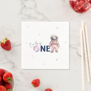 Houston we hebben een een jaar oude Party Napkins Servet