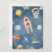 Houston We hebben een jongen buiten de ruimte Baby Kaart (Achterkant)