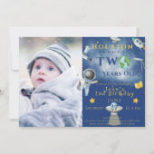 Houston We hebben een twee jaar oude ruimtevaarder Kaart (Voorkant)