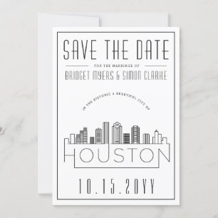 Houston Wedding   De gestileerde Veldlijn sparen d Kaart