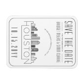 Houston Wedding Stylized Skyline Save the Date Magneet (Horizontaal)