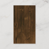 Hout Achtergrond Visitekaartje (Achterkant)