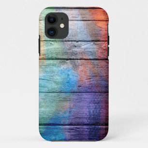 Hout Acrylverf iPhone 11 Hoesje