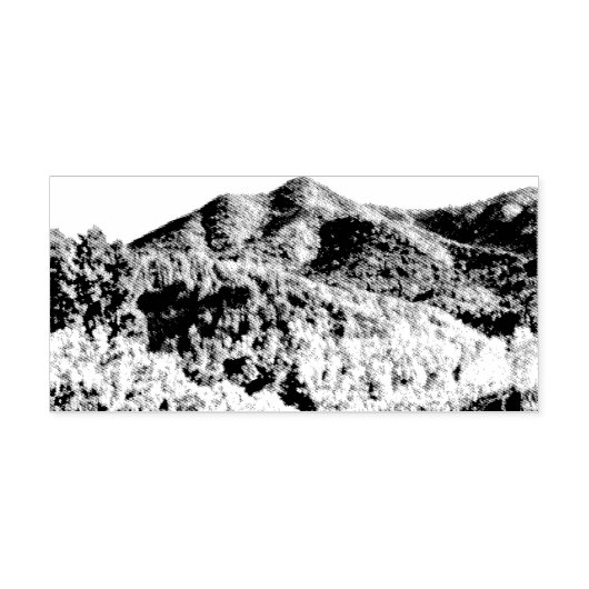 Hout Art Stamp Mt Tamalpais Rubberstempel (Afrduk)