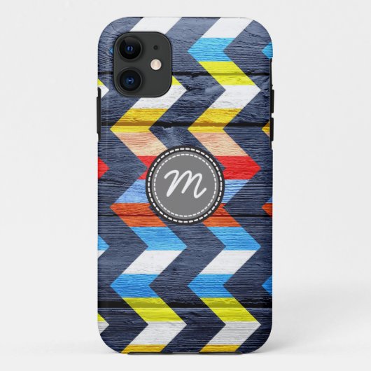 Hout aztec chevron zigzagpatroon #8 Case-Mate iPhone case (Achterkant)