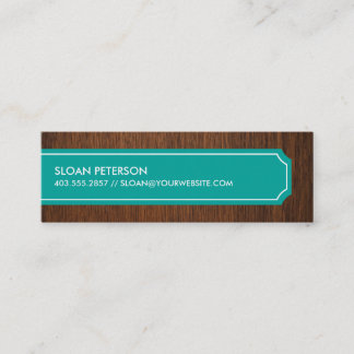 Hout Blauwgroen Calling Card Contactkaartje