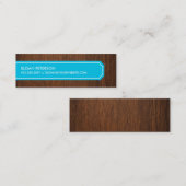 Hout Blue Calling Card Contactkaartje (Voorkant / Achterkant)