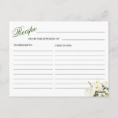 Hout Blush Rozen Floral Vrijgezellenfeest Recipe K Briefkaart (Achterkant)