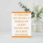 HOUT BRIEFKAART (Staand voorkant)