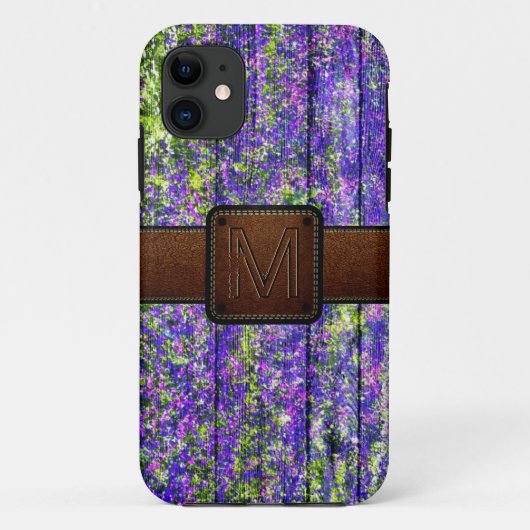  hout, bruin leder, kijk 5 Case-Mate iPhone case (Achterkant)