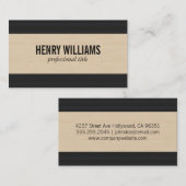 Hout / Carbon II (print) Visitekaartje (Voorkant / Achterkant)